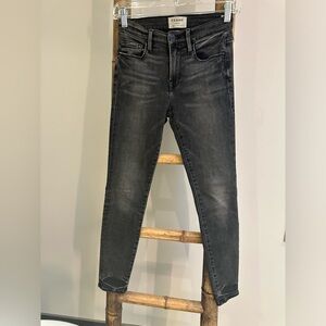 FRAME black/dark grey washed out skinny ankle jeans size 25 in perfect condition